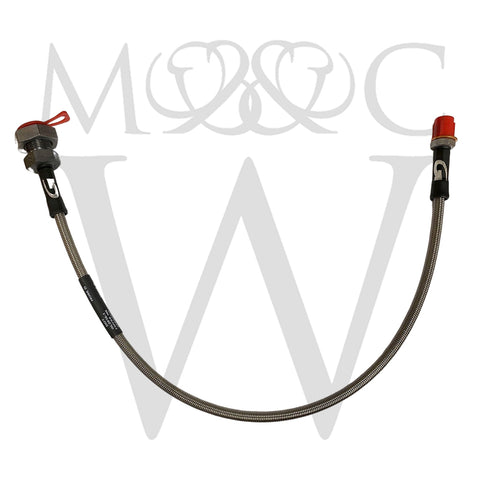 C13687B BRAIDED STAINLESS STEEL REAR BRAKE HOSE - DAIMLER V8/MK2