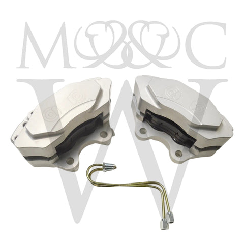 CLASSIC JAGUAR NON-VENTED FRONT BRAKE CONVERSION KIT - BILLET ALLOY E-TYPE S1/ MK1/MK2 S-TYPE/DAIMLER V8/XK150/420