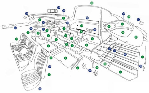 E-TYPE S2 4.2 2+2 - INTERIOR TRIM KIT