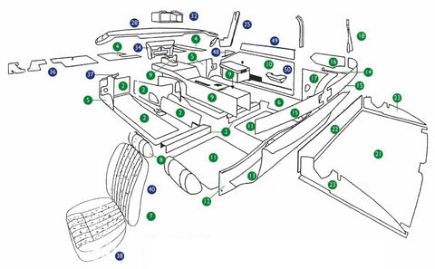 E-TYPE S2 4.2 ROADSTER - INTERIOR TRIM KIT