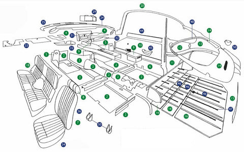 E-TYPE S3 V12 2+2 - INTERIOR TRIM KIT