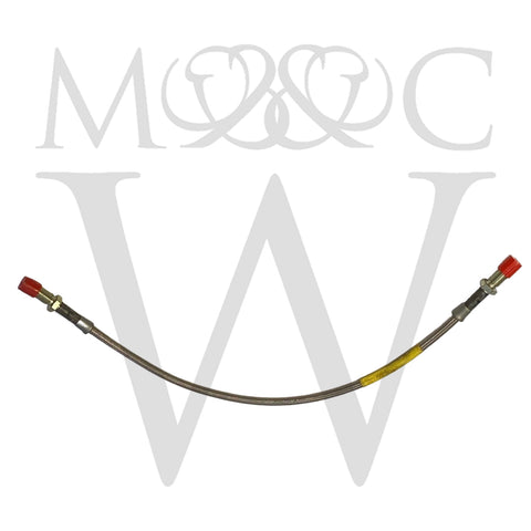 JLM9702B BRAIDED STAINLESS STEEL FRONT BRAKE HOSE- E-TYPE S1/S2/S3/XJ12/XJ6/XK150