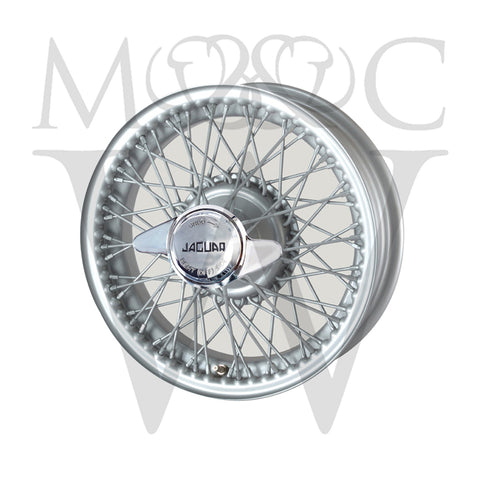 XW456S-TL SILVER PAINTED 5" X 16" WIRE WHEEL XK120/X140/XK150