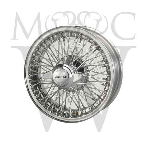 XW472C/3-TL CHROME 5" X 15" WIRE WHEEL DAIMLER V8/SOVEREIGN 420/E-TYPE S1/E-TYPE S1 1/2/E-TYPE S2/S-TYPE 3.4/S-TYPE 3.8/240/340/420