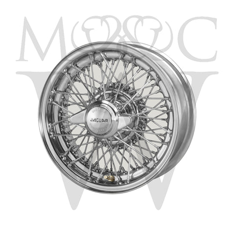 XW5744C/3-TL CHROME JAGUAR COMPETITION 5.5" X 15" WIRE WHEEL