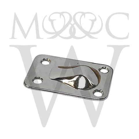 BD21798 - LUGGAGE STOP ARM COVER PLATE CHROME - E-TYPE S1, S2