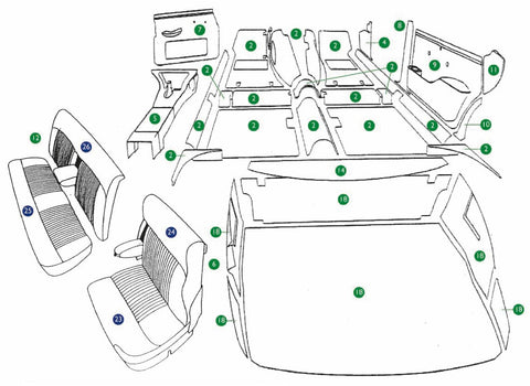 S-TYPE 3.4/3.8 SALOON/420 - INTERIOR TRIM KIT