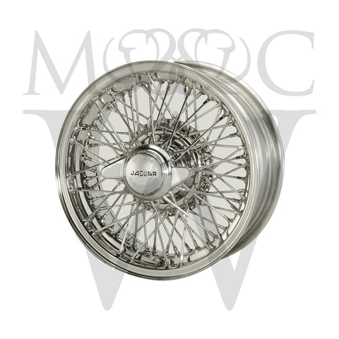 XW5745-ST/S-TL STAINLESS STEEL JAGUAR COMPETITION 6" X 15" WIRE WHEEL
